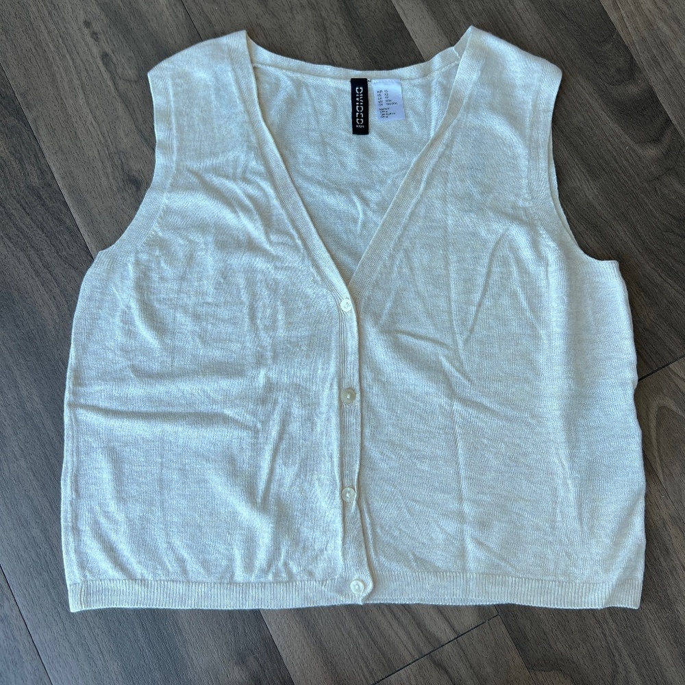 Cream sweater vest